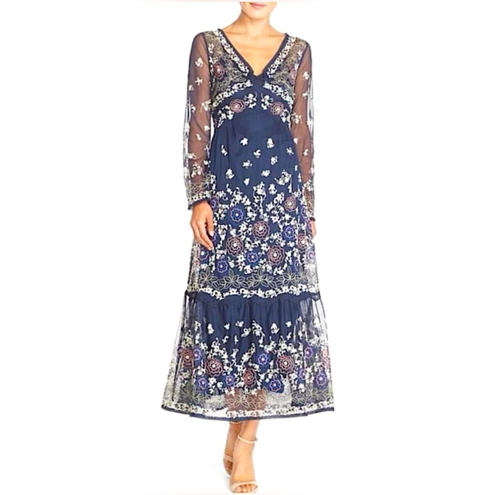FRENCH CONNECTION Floral Embroidered Dress